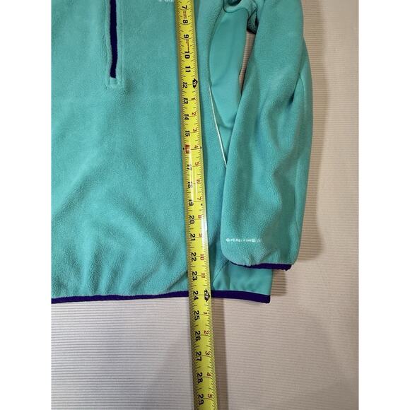 Columbia Omni-Heat Women’s Fleece Pullover Aqua Blue 1/2 Zip Jacket Size Small - Picture 10 of 10